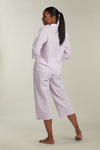 Seersucker Pajama Set - 3/4 Sleeves