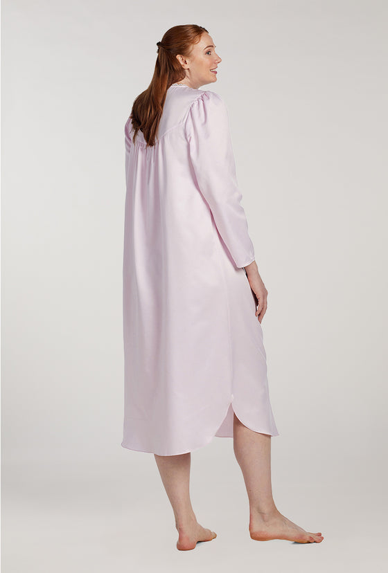 Brushed Back Satin Long Nightgown | Clearance only