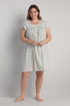 Silkyknit Short Floral Nightgown