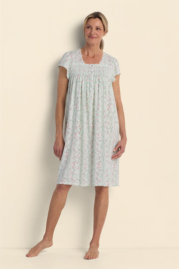 Silkyknit Short Floral Nightgown