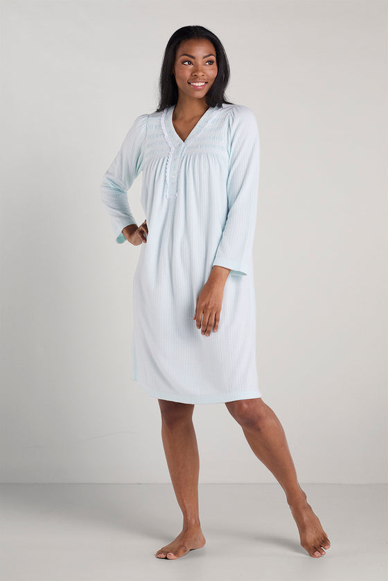 Brushed Honeycomb Short Nightgown