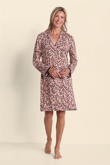 Jersey Knit Tiger Print Short Nightgown