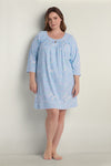 Cottonessa Short Blue Paisley Nightgown