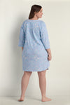 Cottonessa Short Blue Paisley Nightgown