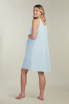 Nylon Tricot Nightgown -Sleeveless Short Gown