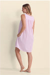 Seersucker Nightgown - Short Gown/Sleeveless
