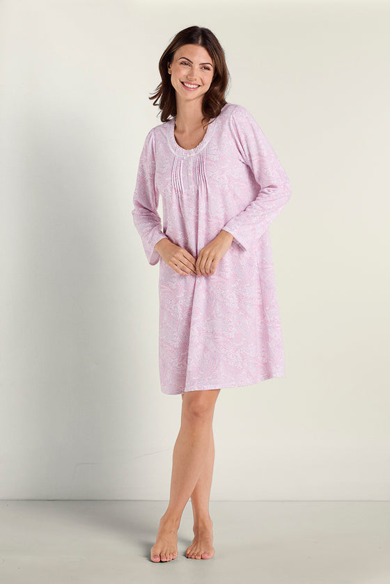 Brushed Honeycomb Short Nightgown