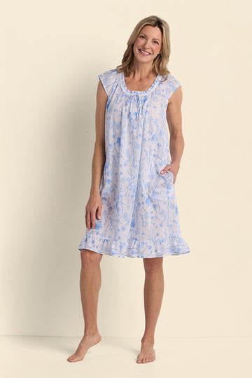 100% Cotton Woven Short Nightgown
