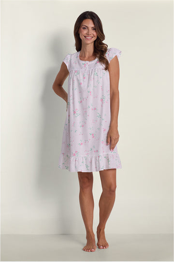 Seersucker Short Nightgown