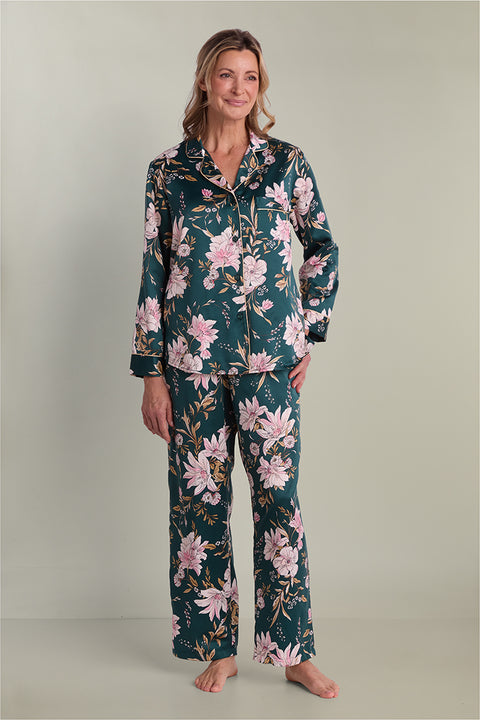 Brushed Back Satin Pajama