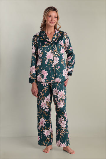 Brushed Back Satin Pajama