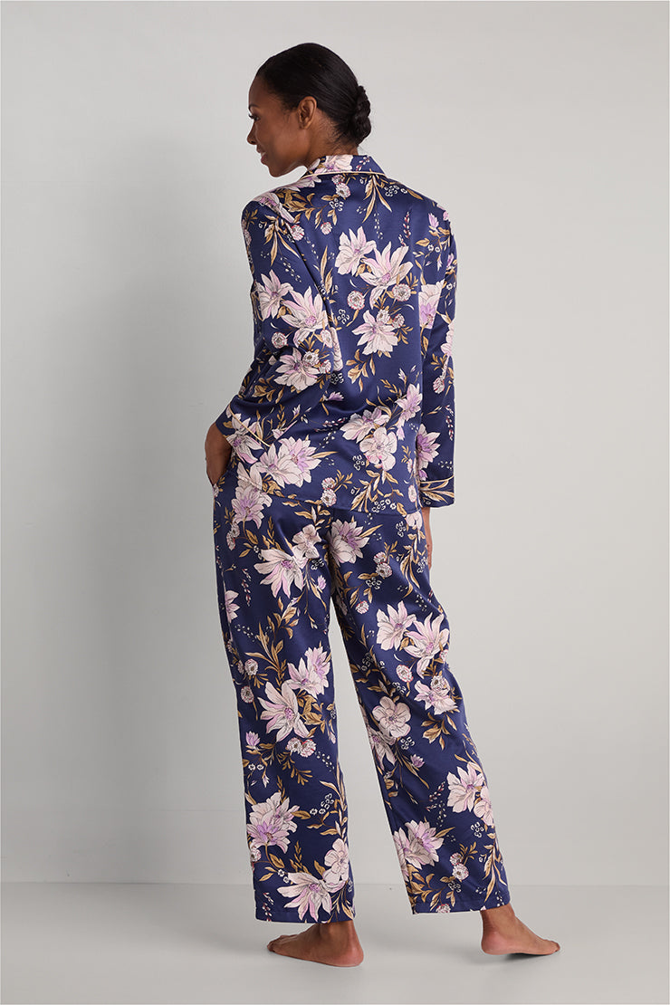 Brushed Back Satin Pajama