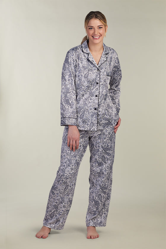 Brushed Back Satin Pajama