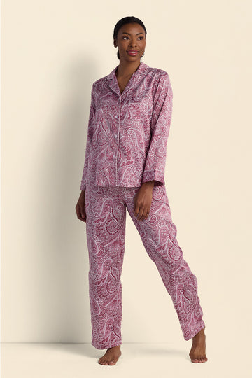 Brushed Back Satin Pajama