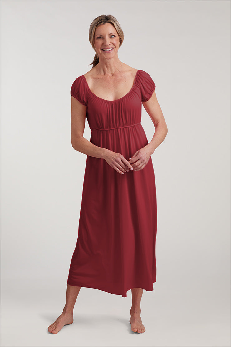 Nylon Tricot Long Nightgown