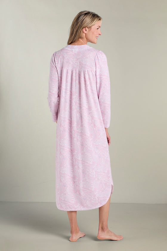 Brushed Honeycomb Long Nightgown