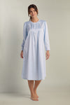 Brushed Back Satin Long Nightgown