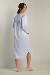 Brushed Back Satin Long Nightgown