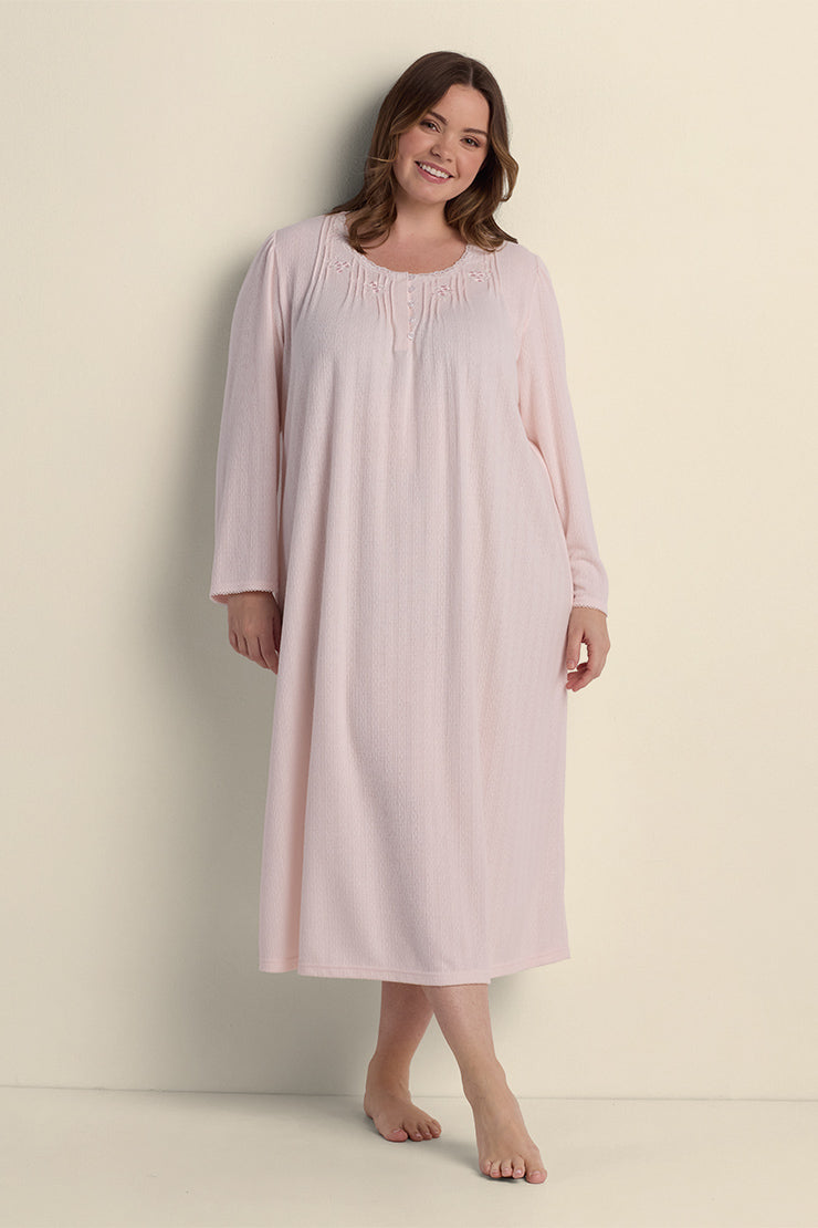 Honeycomb Long Nightgown – Miss Elaine Store