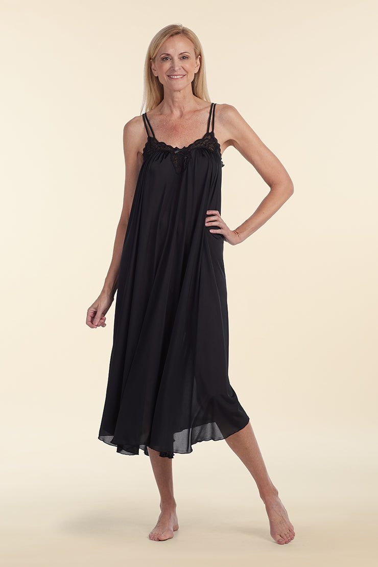Vintage Long Nightgown | Clearance only, Black / 3X Vintage Long Nightgown | Clearance only, Black / 3X