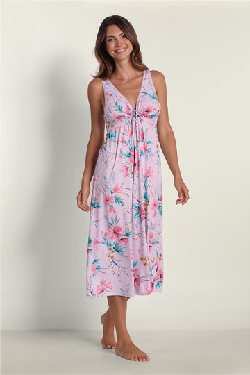 Vintage Knit Sleeveless Long Nightgown