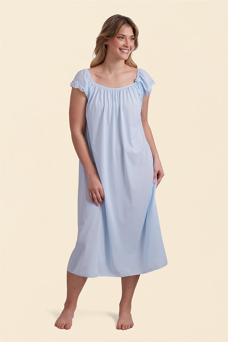 Nylon Tricot Long Nightgown