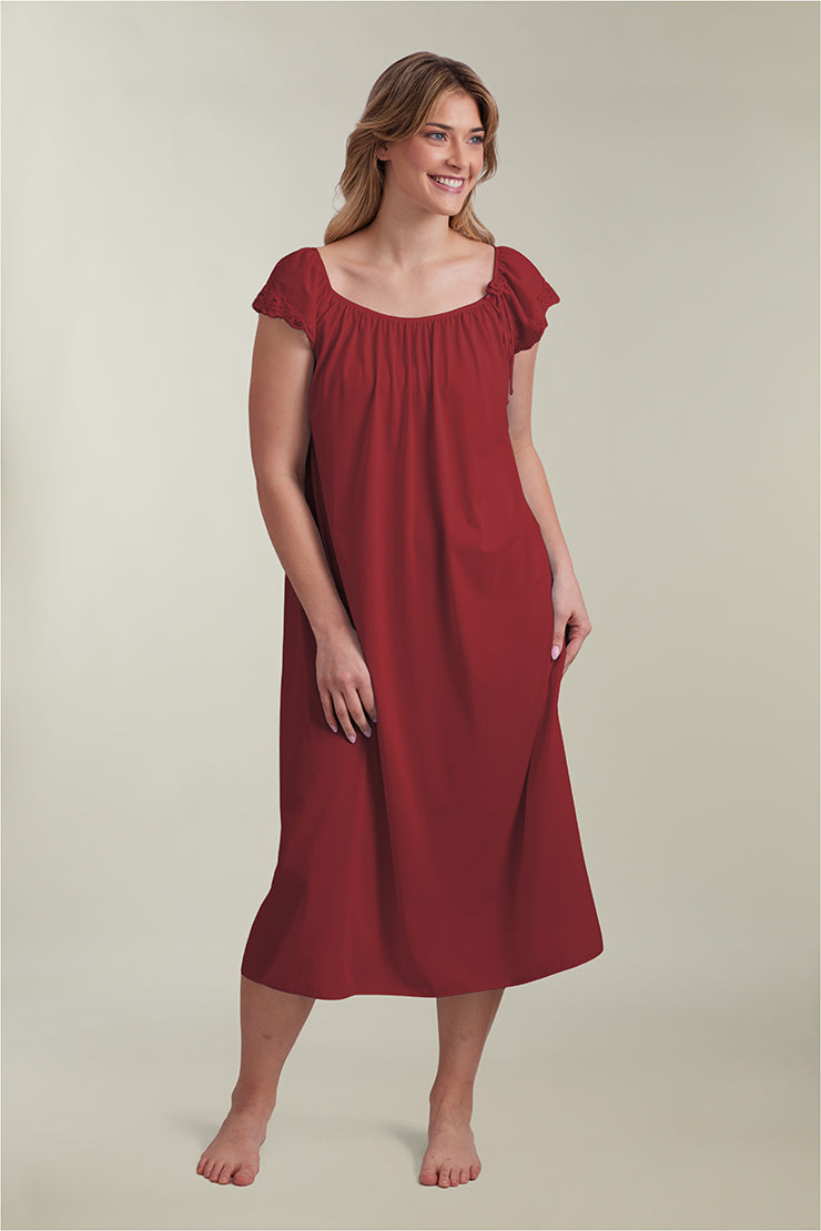 Nylon Tricot Long Nightgown
