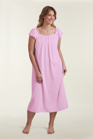 Nylon Tricot Long Nightgown