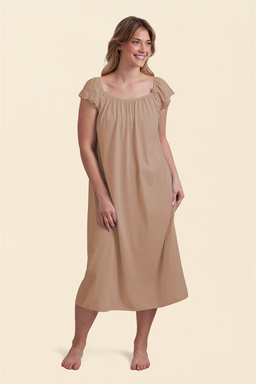 Nylon Tricot Long Nightgown
