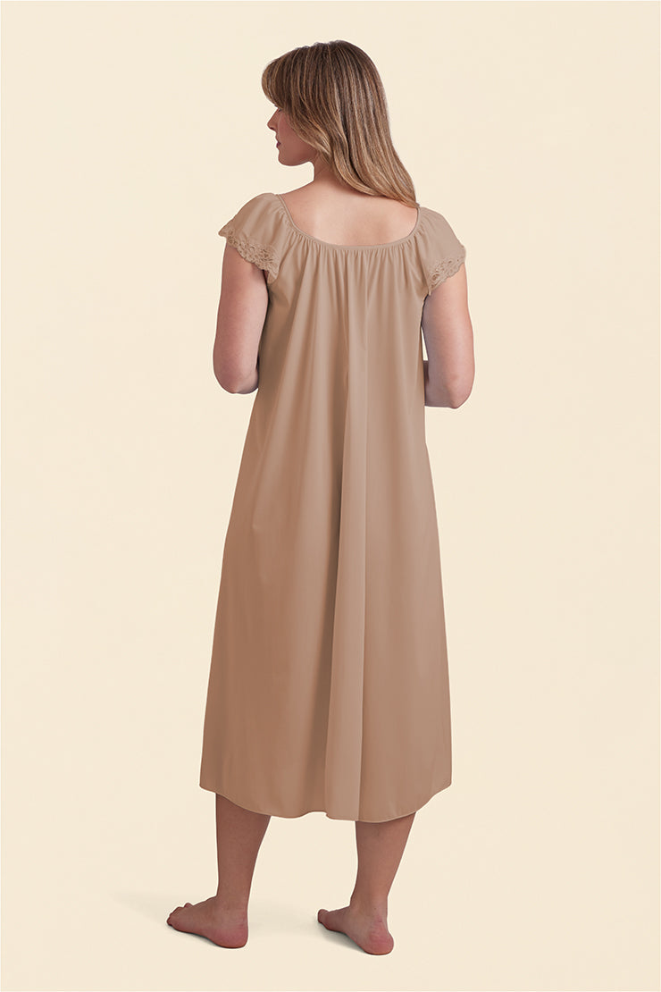 Nylon Tricot Long Nightgown