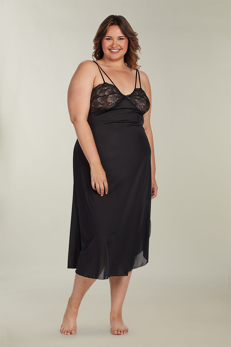 Miss Elaine Women’s Nightgown – Short Sleeve Nylon Tricot Gown With Embroidery Trim, Comfortable Sleepwear