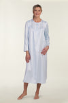 Brushed Back Satin Long Nightgown