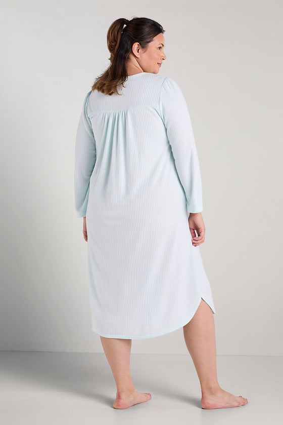 Brushed Honeycomb Long Nightgown