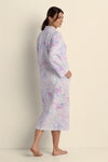 Quilt-In-Knit Long Robe