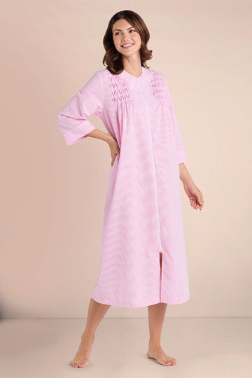 Seersucker Long Robe