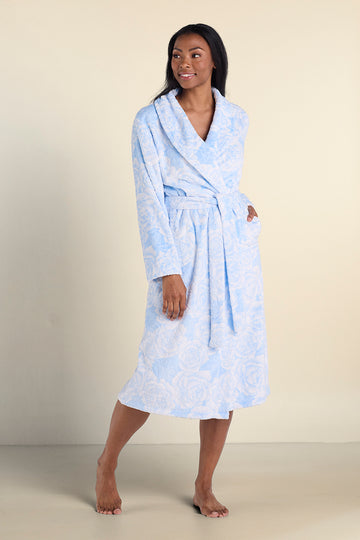 Fleece Long Wrap Robe | Clearance only