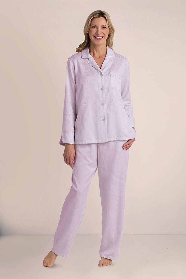 Brushed Back Satin Pajama