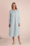 Brushed Back Satin Long Nightgown