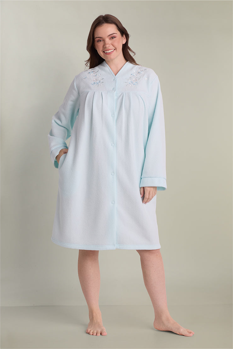 Brushed Back Terry Short Robe