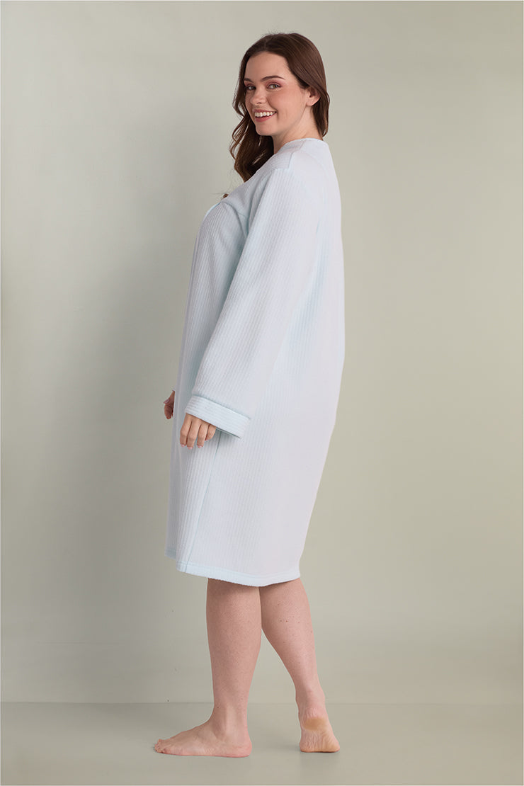 Brushed Back Terry Short Robe