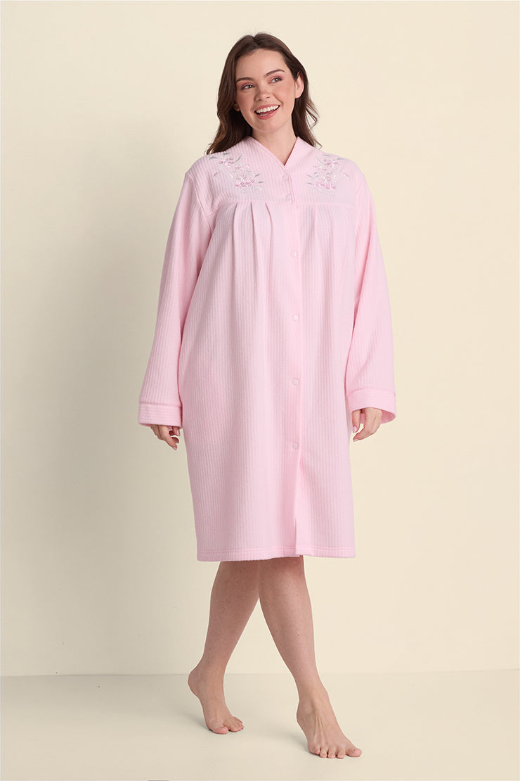 Brushed Back Terry Short Robe