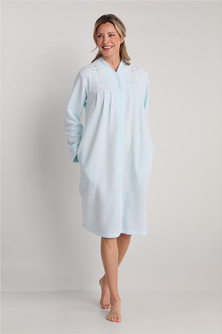 Brushed Back Terry Short Robe