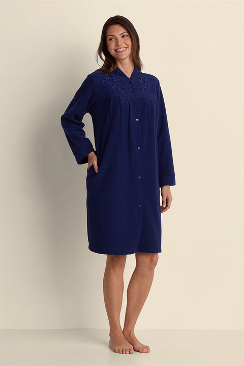Brushed Back Terry Short Robe