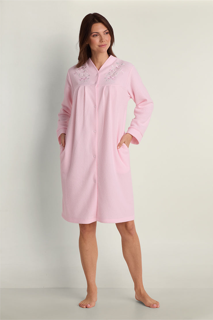 Brushed Back Terry Short Robe