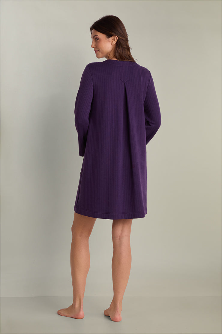 Quilt-In-Knit Short Robe