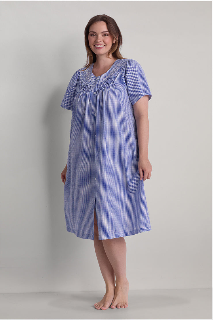 Seersucker Short Robe – Miss Elaine Store