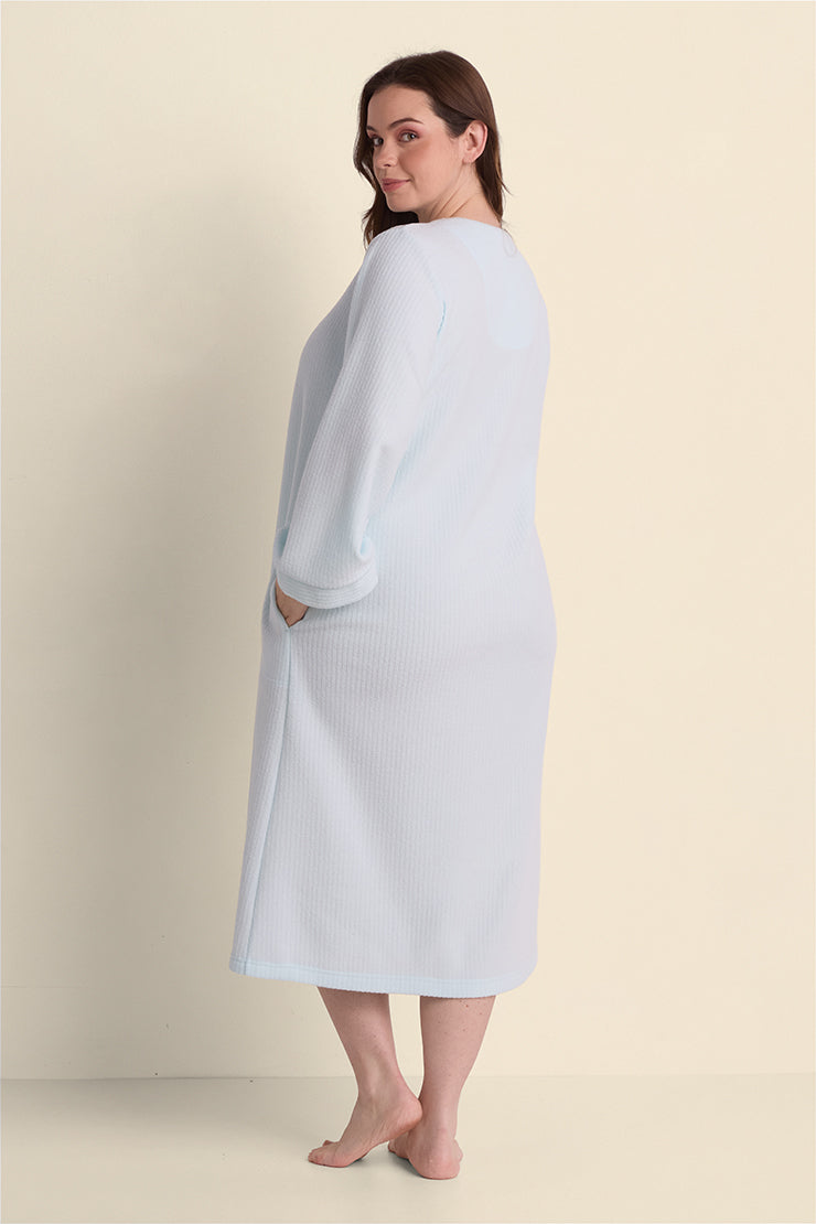 Brushed Back Terry Long Robe