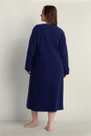 Brushed Back Terry Long Robe