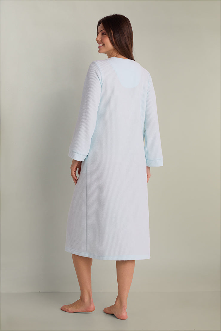 Brushed Back Terry Long Robe