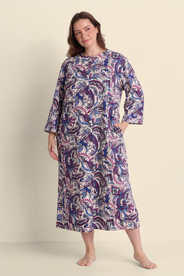 Interlock Knit Long Robe